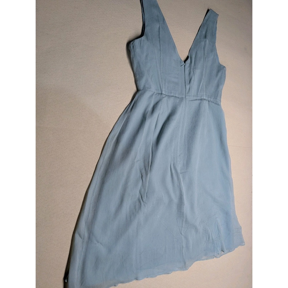 J Crew Women's Dress Size 10 Sage Crepe Crossover Flared Skirt Lined Vintage - Picture 2 of 8